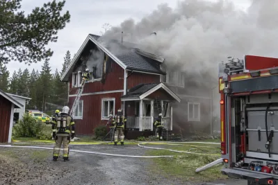 Villabrand spred sig till övervåningen i Svanfors
