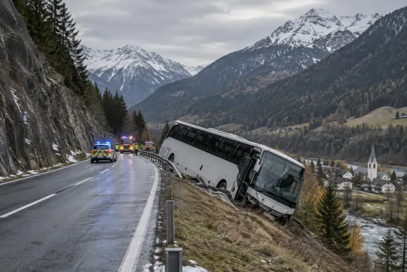 Flera döda efter turistbussolycka i Schweiz