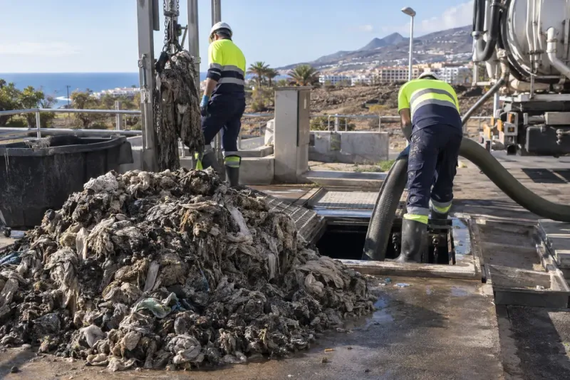 200 ton våtservetter stoppade Teneriffas avlopp