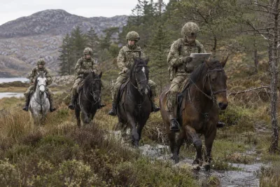 Brittiska armén testar hästar för svår terräng