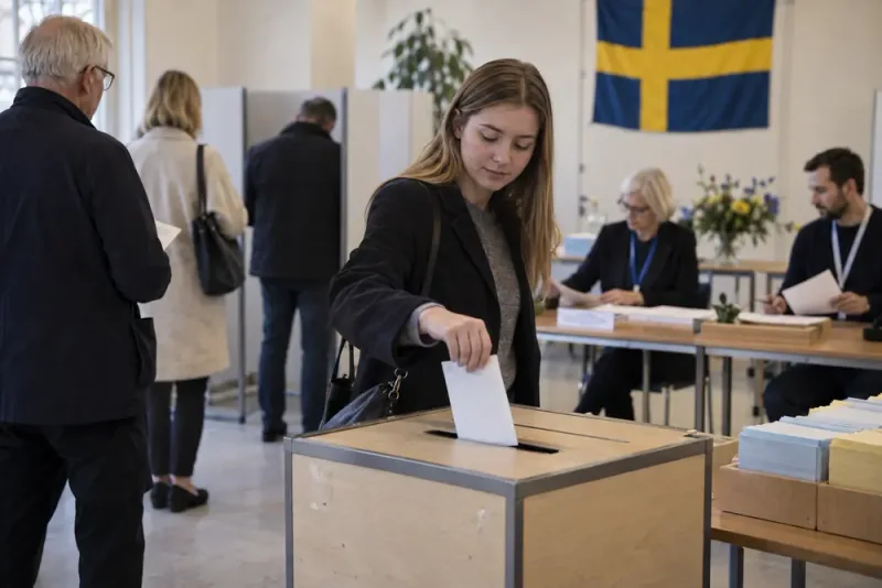 Rekordmånga förtidsröster när Sverige går till val