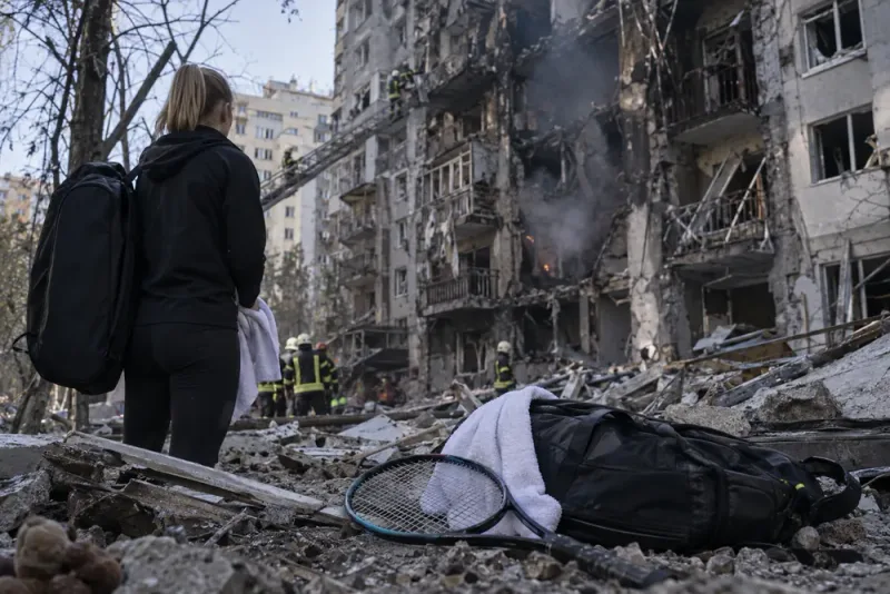 Dayana Yastremskas lägenhet förstördes i robotattack