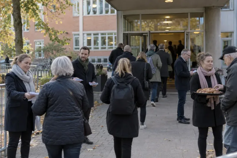 Partiledarna kampanjar in i det sista på valdagen