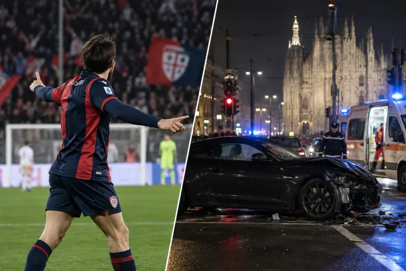 Daniel Maldini i olycka efter segermålet