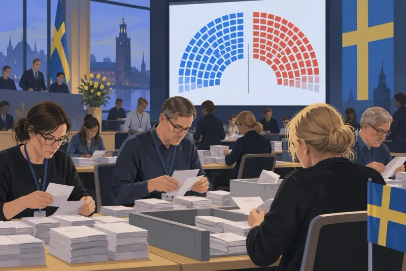 Valet avgörs med minimala marginaler mellan blocken