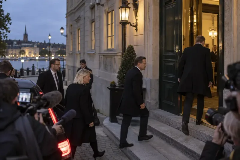 Tidöledarna samlades hos Ulf Kristersson efter valet