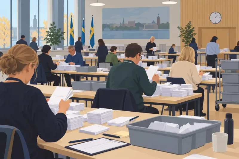 Sex av landets 6 626 valdistrikt återstår innan den preliminära rösträkningen är avslutad