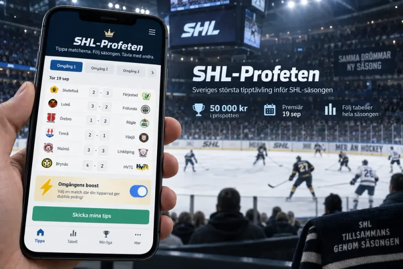 Tippa SHL och tävla om 50 000 kr