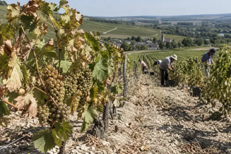 Rekordvärme pressar Champagnes skörd och alkoholgräns
