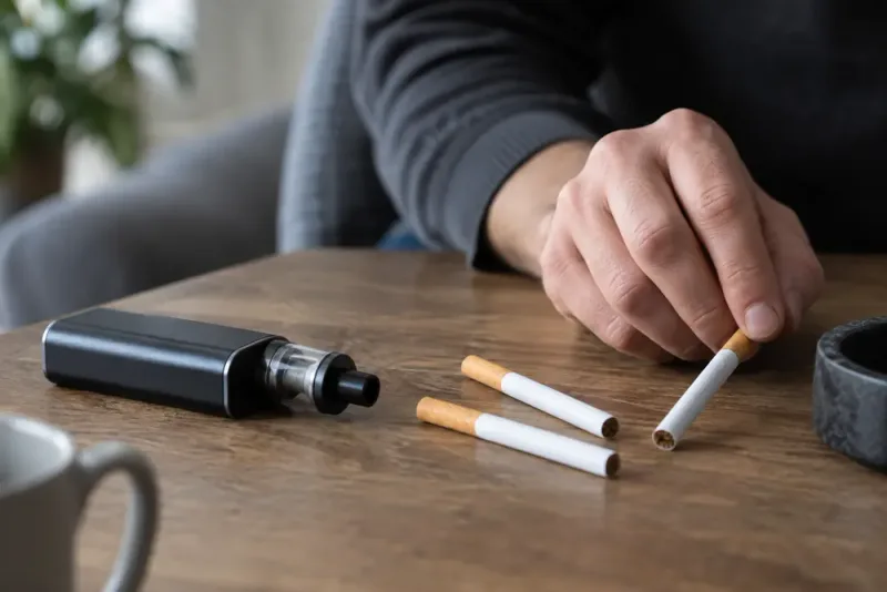Cigaretter används för att försöka sluta vejpa
