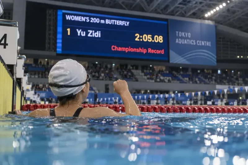 Yu Zidi slår rekord i Tokyo