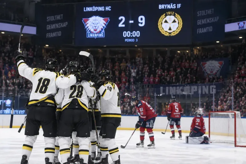 Brynäs svarade med nio mål i Linköping