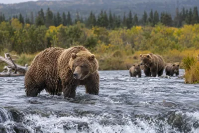 Rekordmånga björnfamiljer tävlar i Fat Bear Week