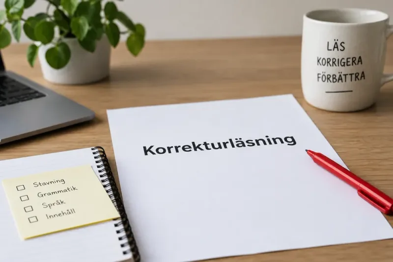 Korrekturläsning av omskriven text