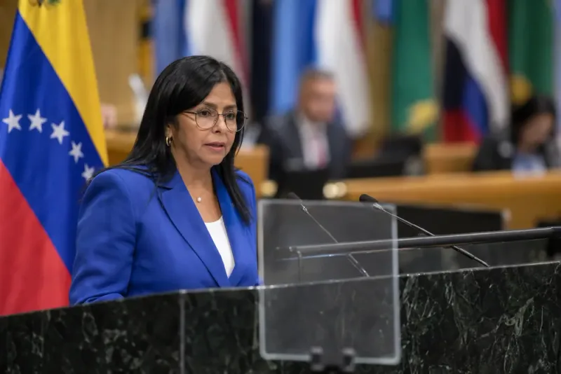 Delcy Rodríguez lovar val men anger inget datum