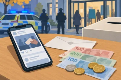 Polis utreder erbjudande om 300 kronor för röst