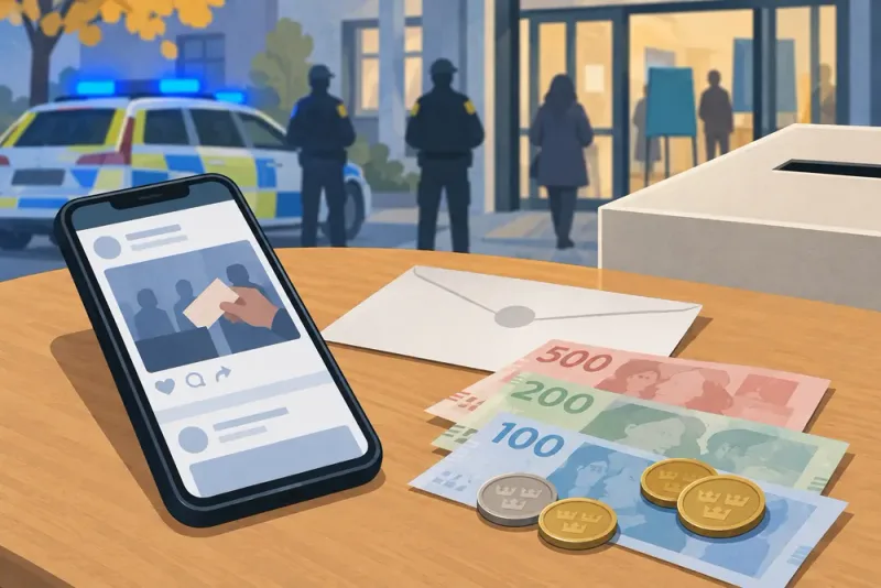 Polis utreder erbjudande om 300 kronor för röst