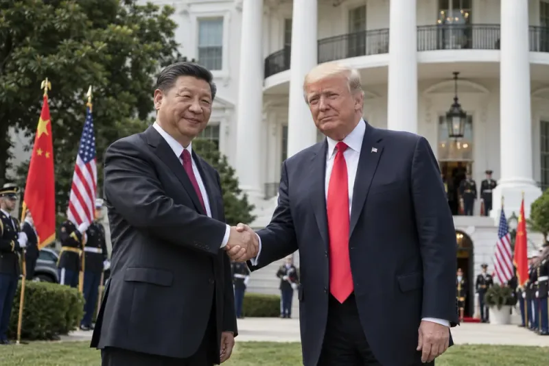 Xi Jinping möter Donald Trump i Vita huset