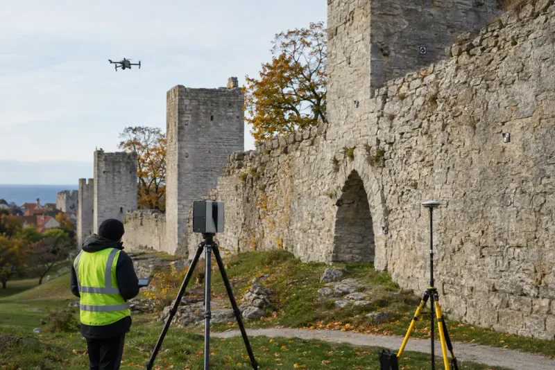 3D-skanning ska avslöja skador i Visby ringmur