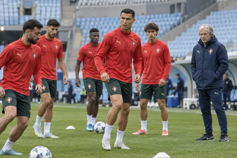 Portugal förbereder Danmarksmatchen i Malmö