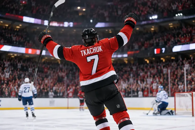 Brady Tkachuk stod för historisk bedrift