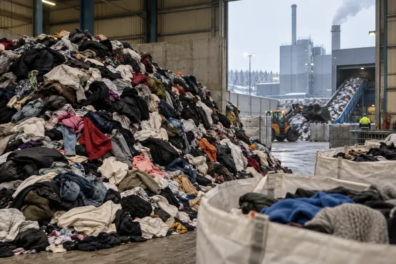 Stora mängder kläder förbränns när återvinningen saknar mottagare