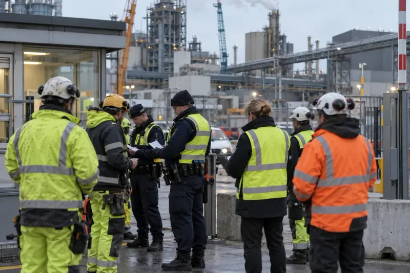 20 personer avvisas efter kontroll vid svensk industri