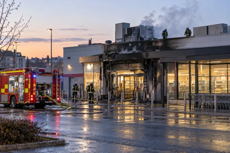 Räddningstjänsten avstod första larmet – Coop drabbat av brand