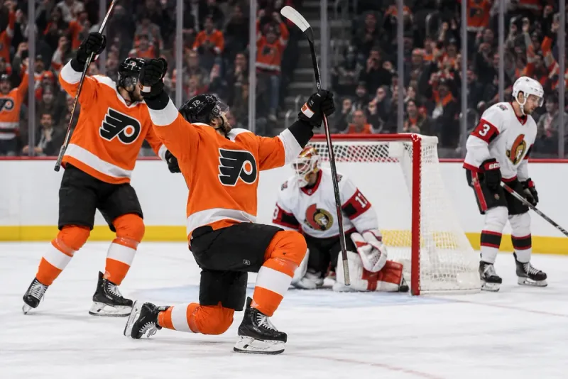 Philadelphia Flyers vann efter nio matcher utan seger