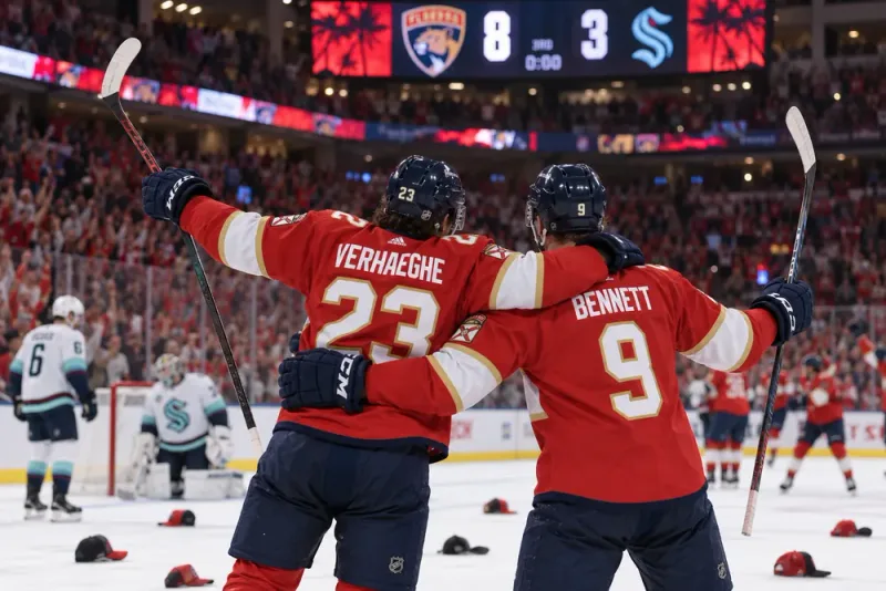 Carter Verhaeghe och Sam Bennett skrev historia