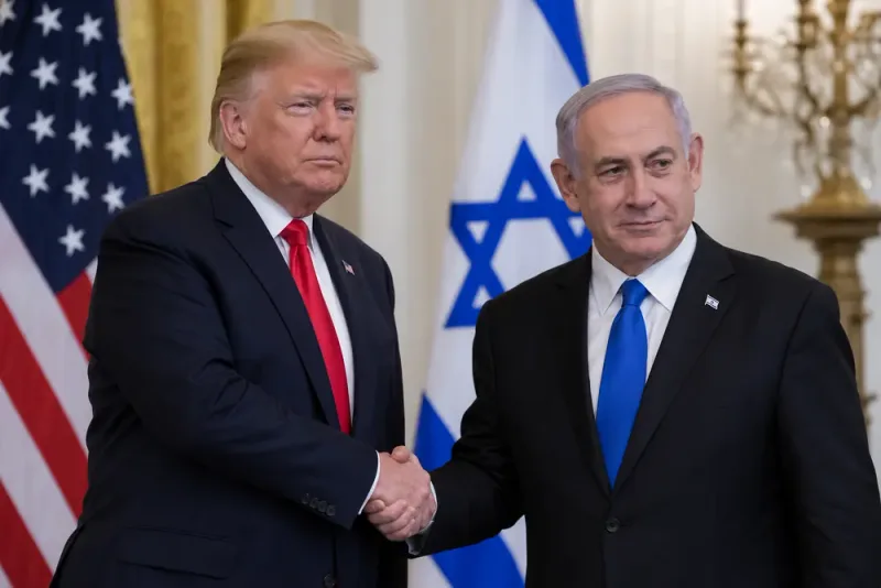 Donald Trump ställer sig bakom Benjamin Netanyahu i israeliska valet