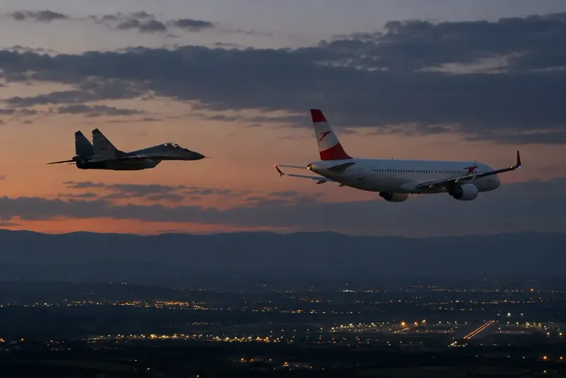 Bombhot mot Austrian Airlines-plan utlöste militär eskort