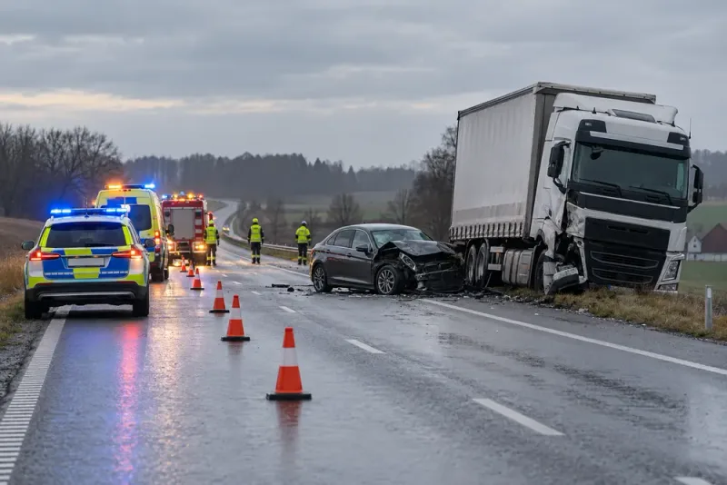 Ung kvinna omkom efter kollision på riksväg 21