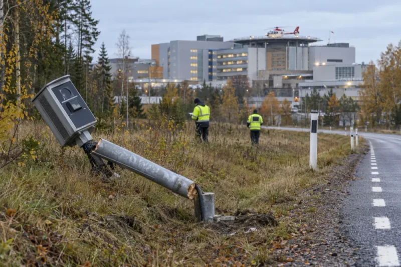 Sabotage mot fartkamera och ny helikopterplatta i Gävle