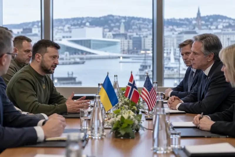 Volodymyr Zelenskyj öppnar för nya fredssamtal i Norge