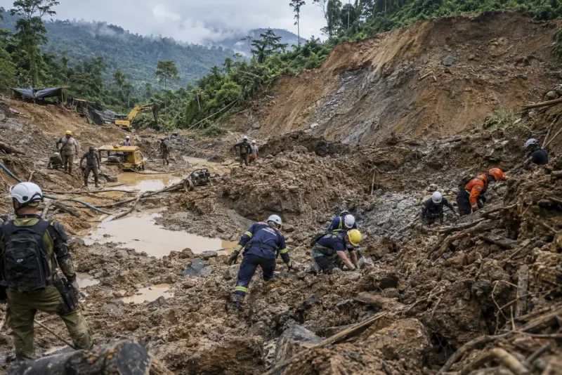 14 omkomna efter jordskred i colombiansk guldgruva