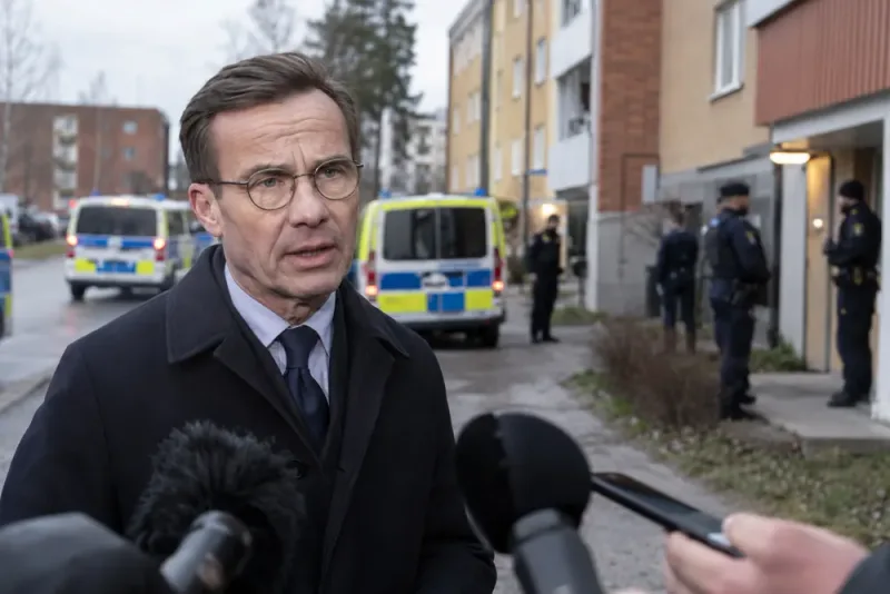 Ulf Kristersson kritiserar Vänsterpartiet efter polisens tillslag