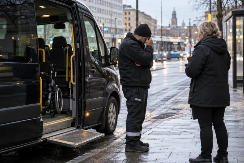 Våld mot chaufför utlöste skyddsstopp i Göteborgs färdtjänst