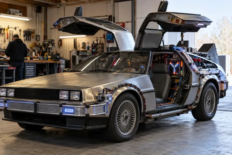 Mikael Liljeholm har byggt Nordens enda DeLorean-tidsmaskin