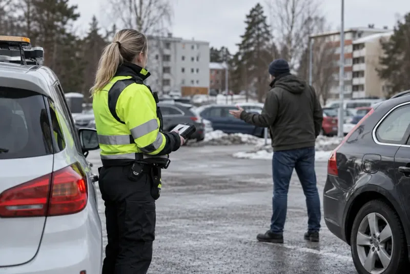 Man döms efter att ha spottat mot parkeringsvakt