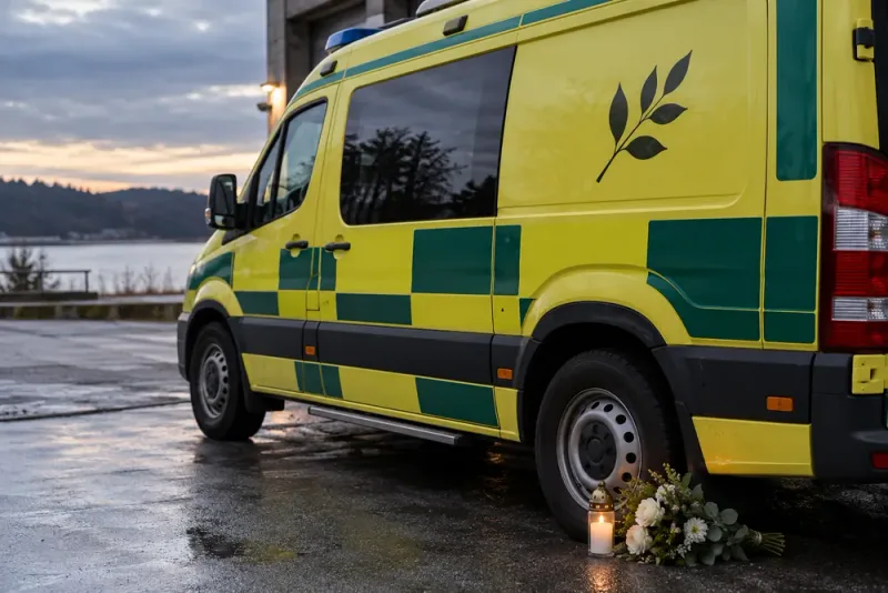 Helena Löfgren hedras på ambulans efter mordet