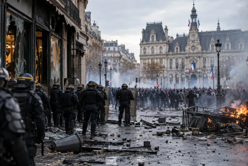 Våldsamma protester stärker Marine Le Pen inför presidentvalet