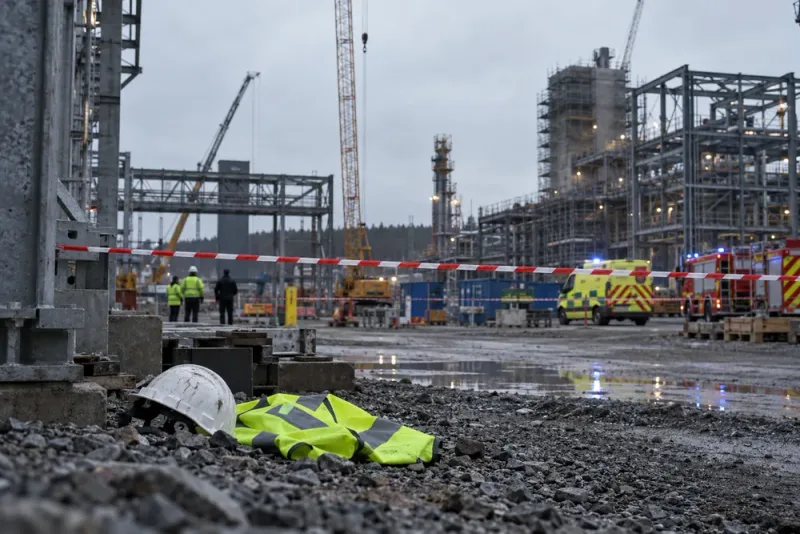 Byggarbetare omkom vid Stegras stålverksbygge i Boden