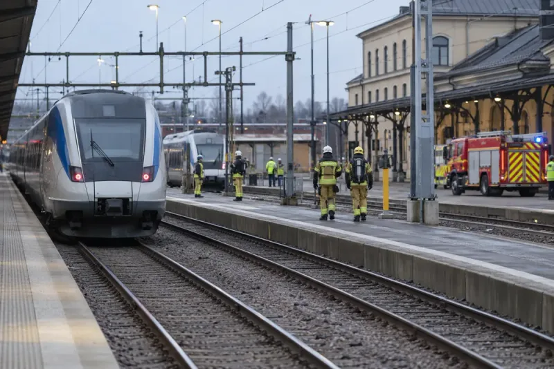 Gaslarm stoppar all tågtrafik vid Borlänge centralstation