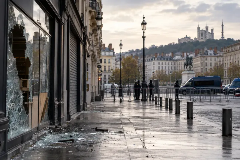 Lyon förbjuder samtliga demonstrationer efter omfattande upplopp