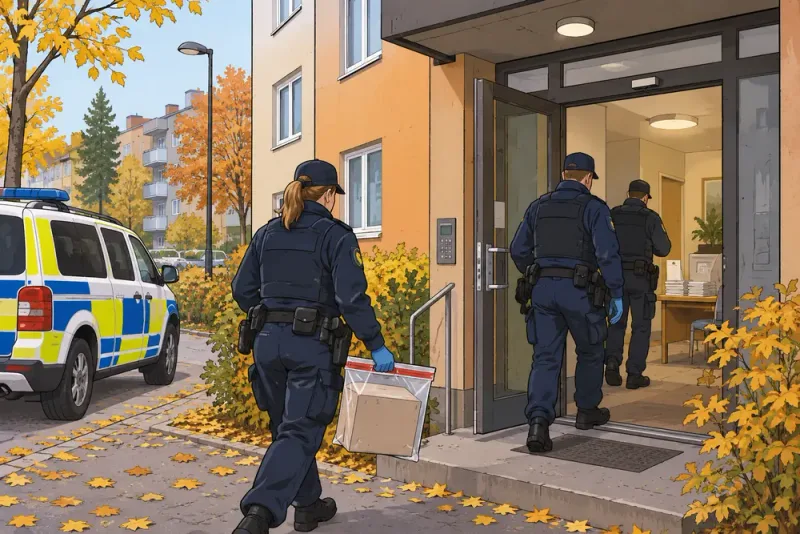 Tre brottsmisstänkta efter polistillslag i Borlänges valutredning
