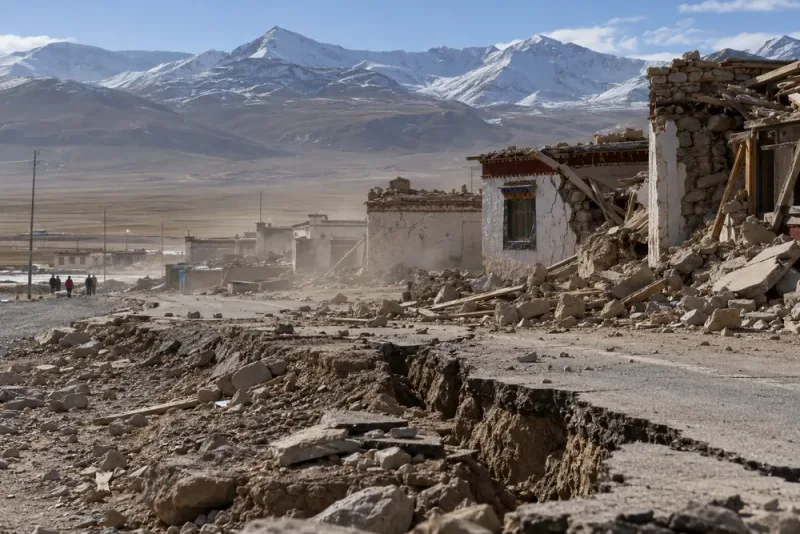 Kraftigt jordskalv med magnitud 7 har drabbat Tibet