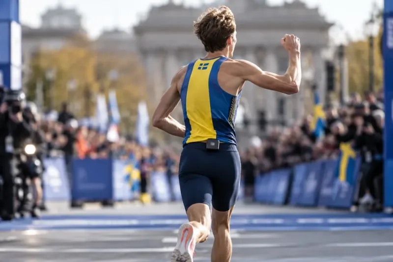 Andreas Almgren förklarar den omtalade bilden efter VM-guldet