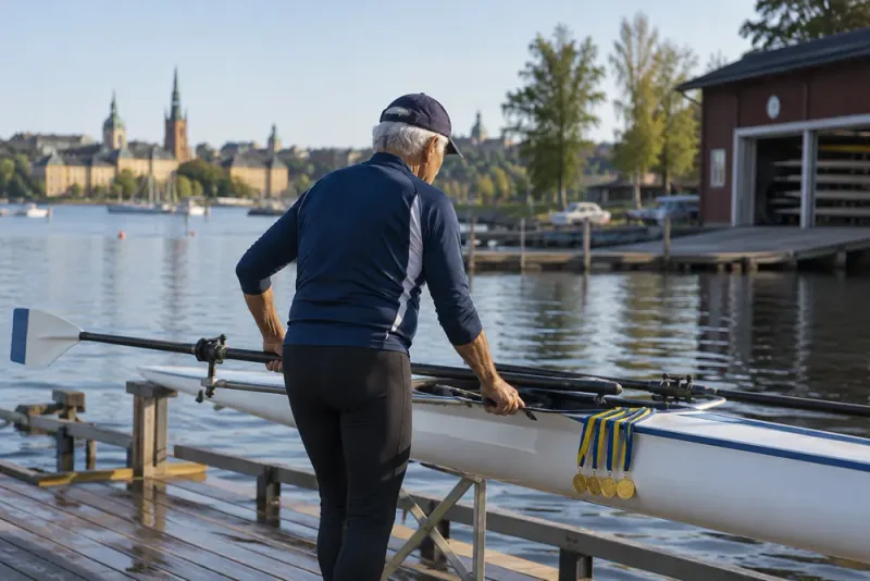 Manouchehr Arastoupour, 84, fortsätter samla guld i rodd