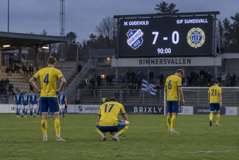 GIF Sundsvall degraderas efter tung förlust mot Oddevold